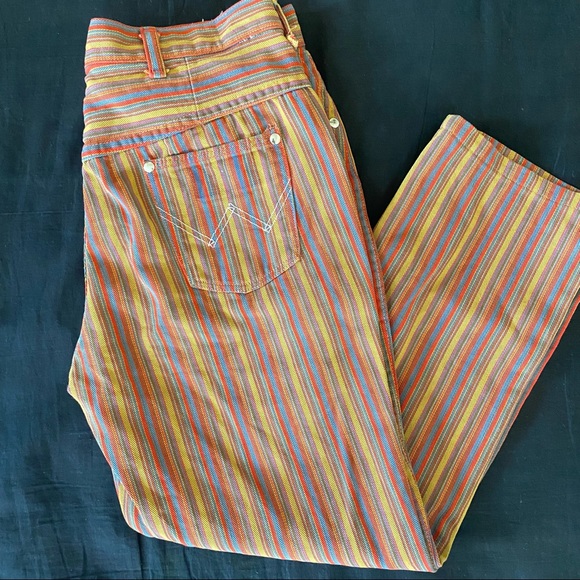 Vintage 1960s Wrangler Striped Jeans Denim RARE